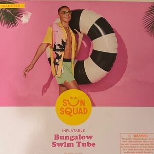 Two (2) Sun Squad Bungalow Swim Tube - Black, White